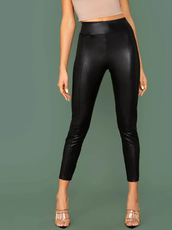 Grand Opening Sale Glamorous Plain Natural Cropped Women Pants