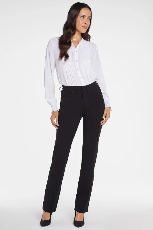 Price Drop Marilyn Straight Pants In Petite - Black