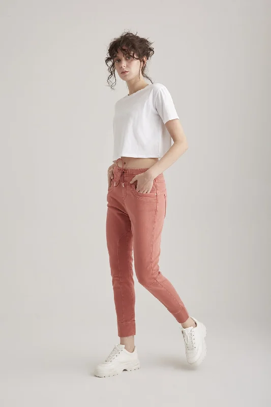 Huge Savings Mila Mid Waist Jogger 5 Pocket Ankle Pants Sunset