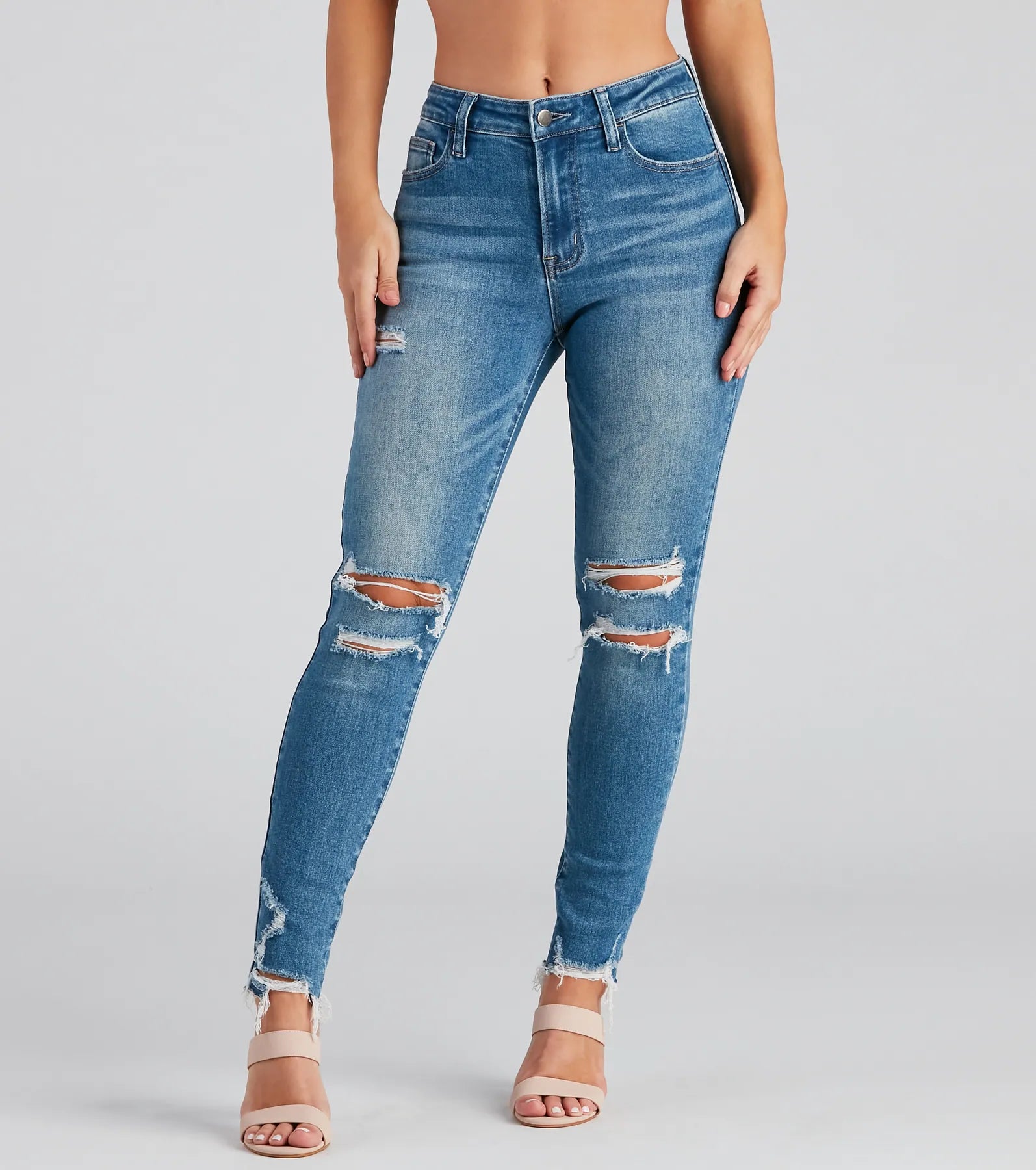 Bonus Savings Harper Mid Rise Skinny Jeans By Windsor Denim