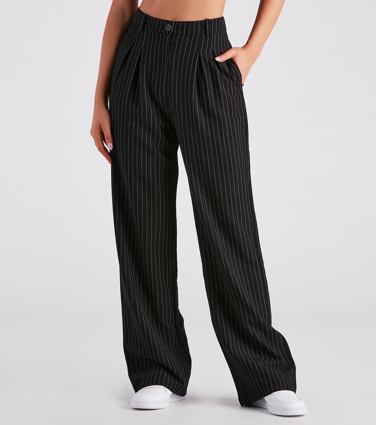 Final Markdown Stylish Strut Pinstripe Trouser Pants