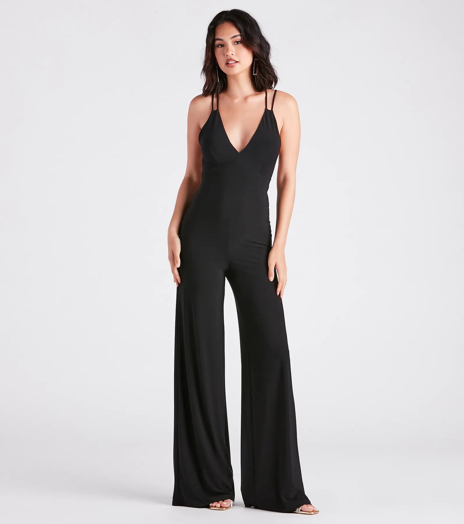 Huge Savings Flawless Double Take V-Neck Strappy Jumpsuit