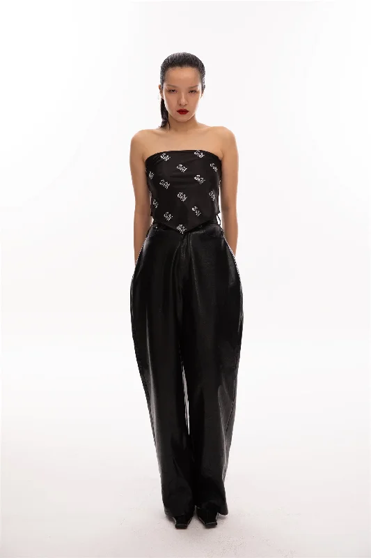 Weekend Offers That Impress relaxed pant in washed leather