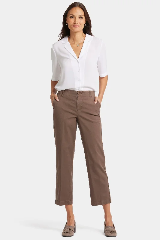 Mega Sale Marilyn Straight Ankle Pants - Dark Wood