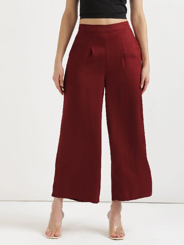 Extra Discounts Maroon Palazzo Pant