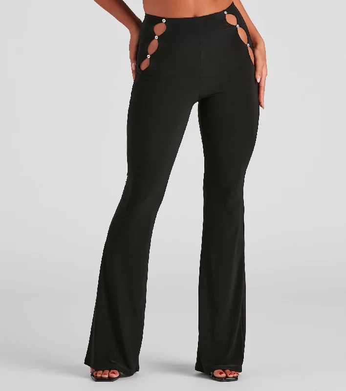 Midnight Madness Hidden Gem High Rise Flare Pants