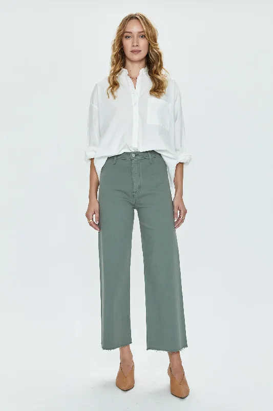 Don't Miss Penny High Rise Wide Leg Crop Jean -  Bluff