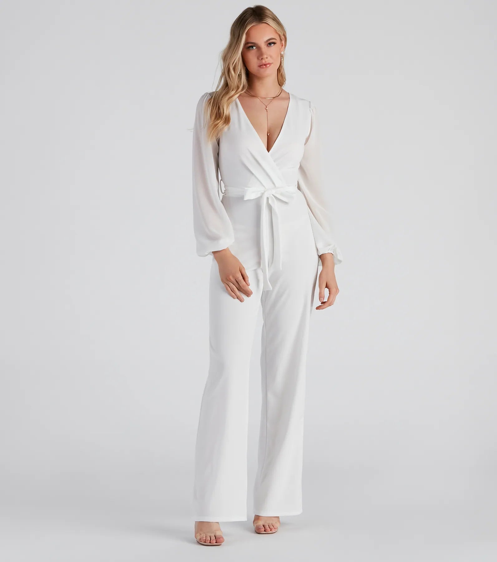 Weekend Specials to Grab Perfectly Posh Tie-Waist Jumpsuit