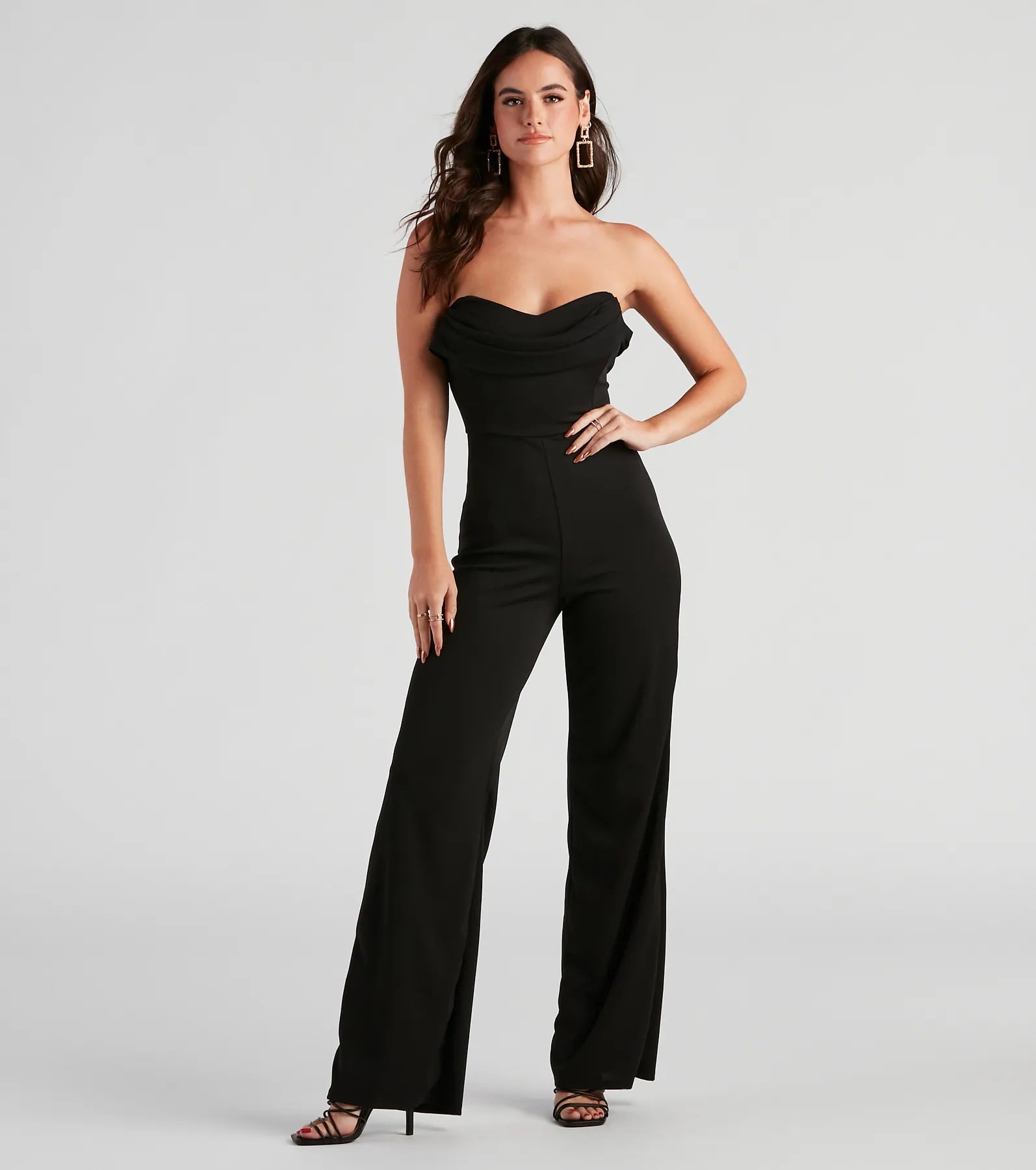 Weekend Bargains to Sizzle New Fling Crepe Strapless Jumpsuit