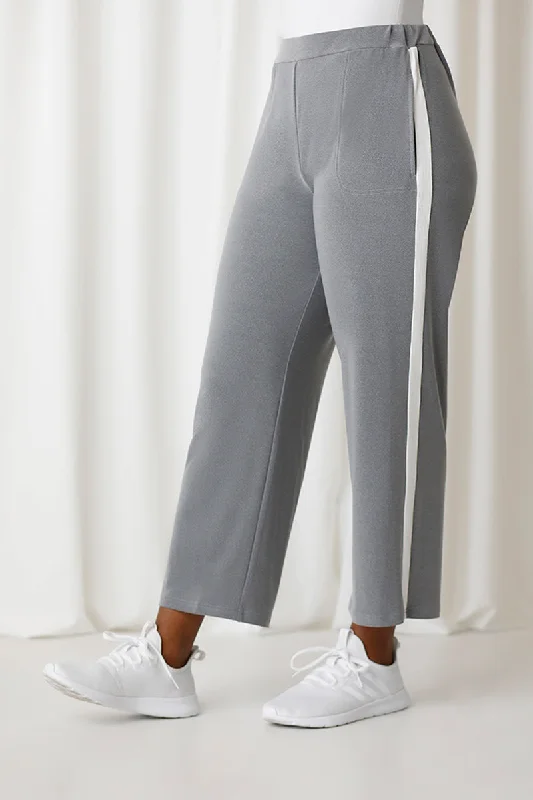 Super Deal Motion Wide Leg Crop | Melange Silver/Wht