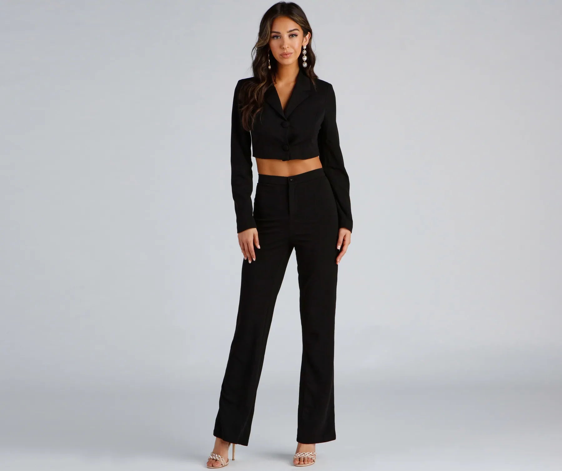 Can't Miss High Waist Flared Crepe Pants