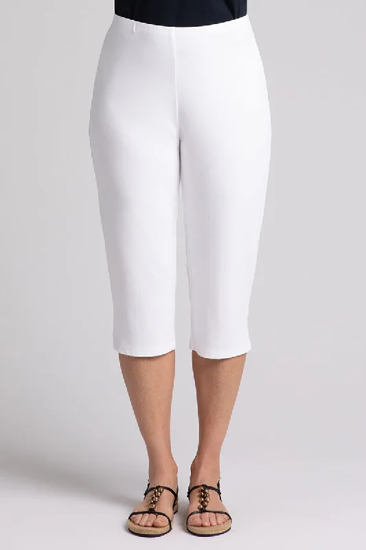 Now or Never Narrow Capri | White