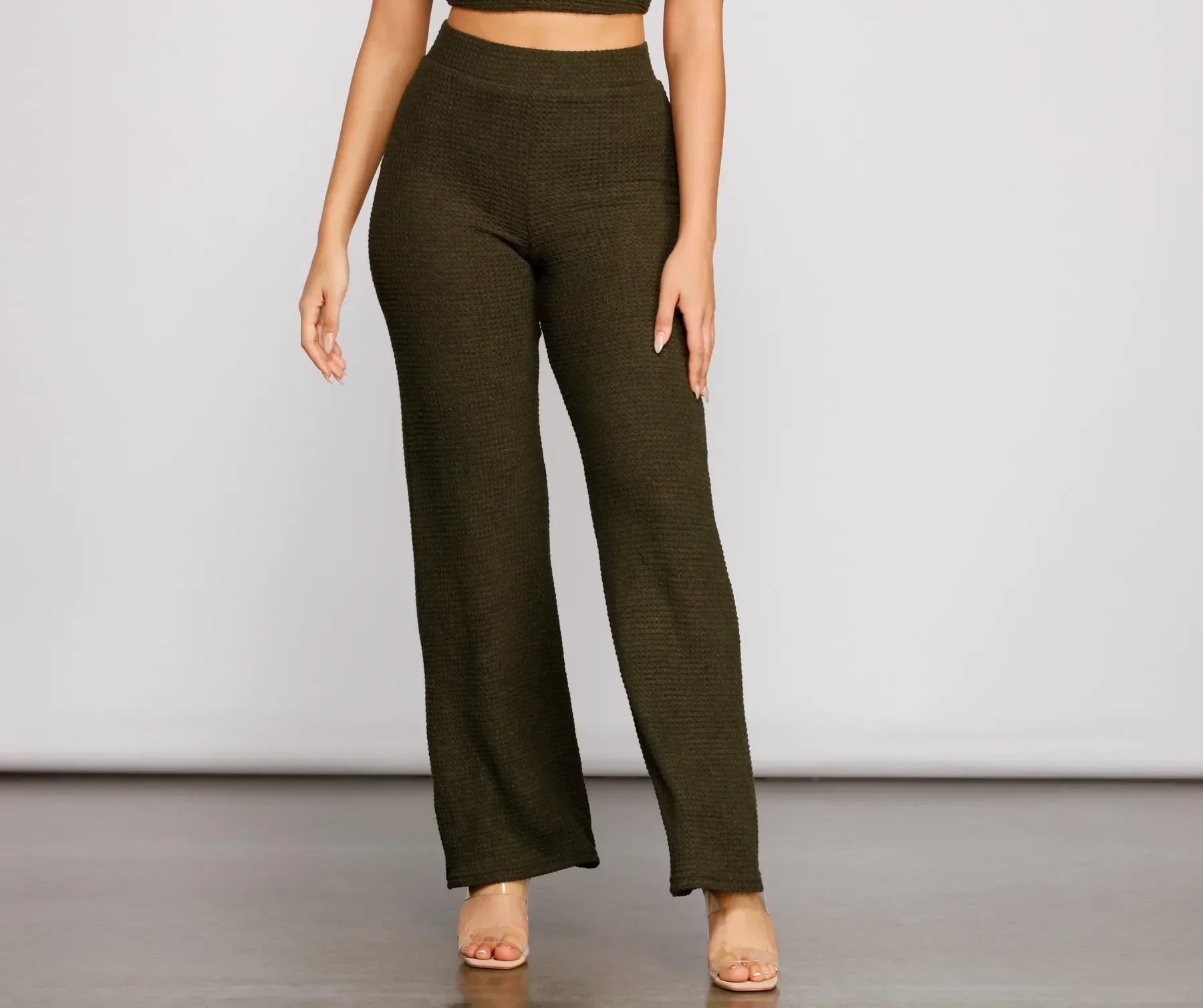 Super Savings Trendy Textures High Waist Pants