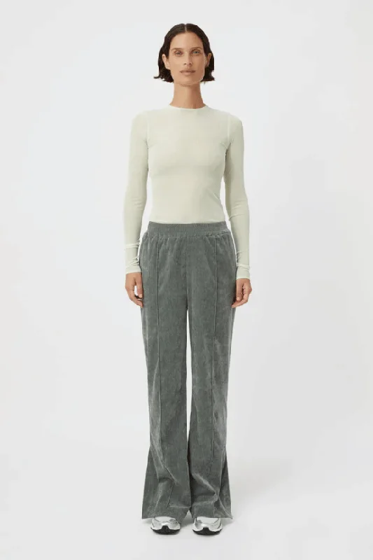 Super Bargain Aneta Velour Track Pant Agave