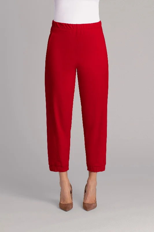 Markdowns Fleece Back Jersey Half Cuff Jogger Pant | Poppy