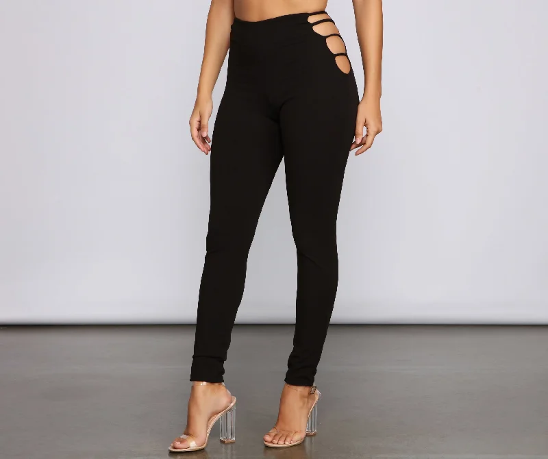 Super Savings My Good Side Cutout Skinny Pants