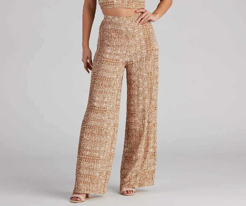 Crazy Savings Sandy Beaches Boho Wide Leg Pants