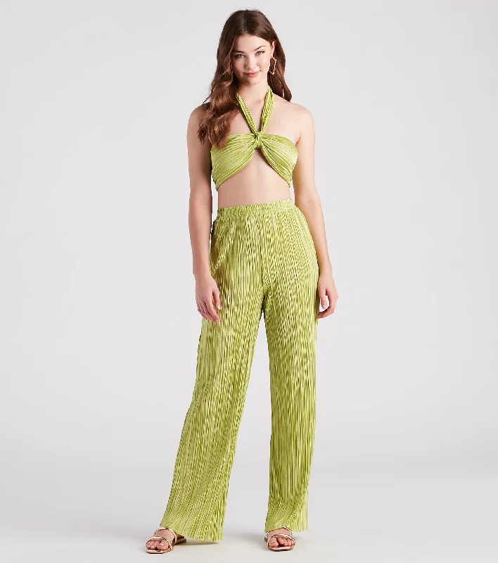 Huge Savings Island Guru Pleated Wide Leg Pants