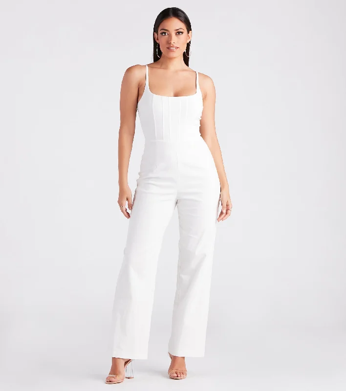 Incredible Offers Corset With The Program Linen Jumpsuit