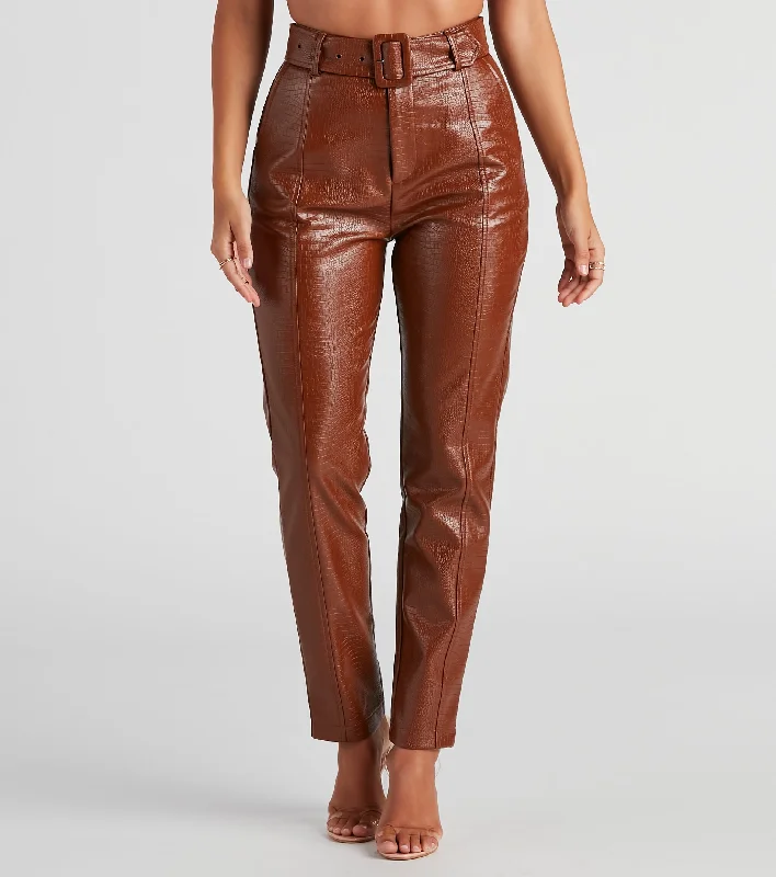 Great Bargain Sleek And Stylish Moves Belted Pants