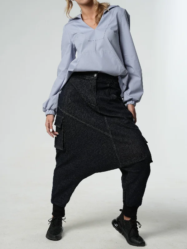 Shop and Save Denim Harem Pants