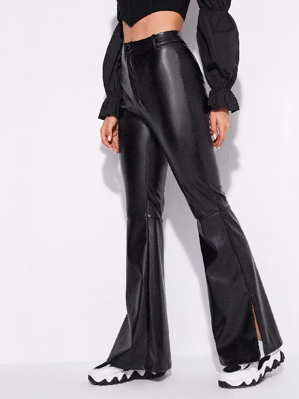 Daily Special Glamorous Plain Zipper High Waist Long Women Pants