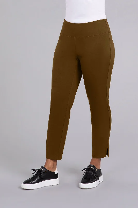 TIME-Limited Offer Lux Yoke Narrow Pant Midi | Tobacco