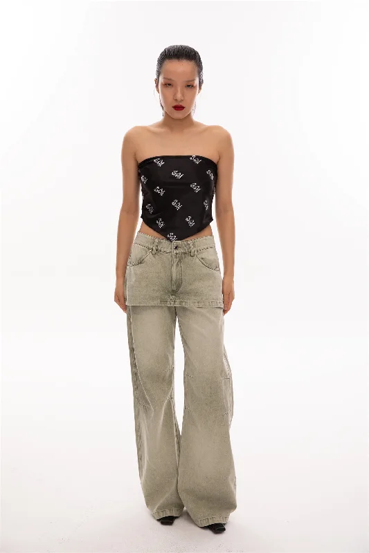 Bonus Savings overskirt bilayer jeans