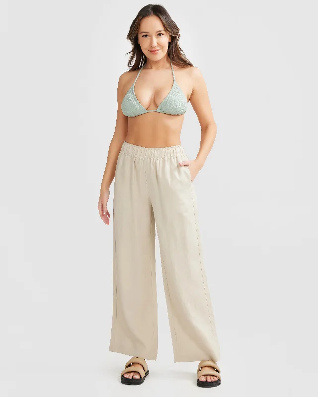 Bargain Prices Sand Linen Pants