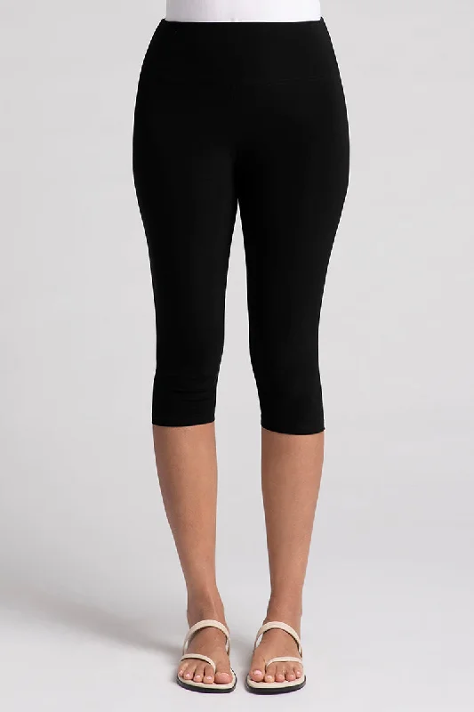Weekend Savings Sensation Nu Yoke Legging Capri | Black