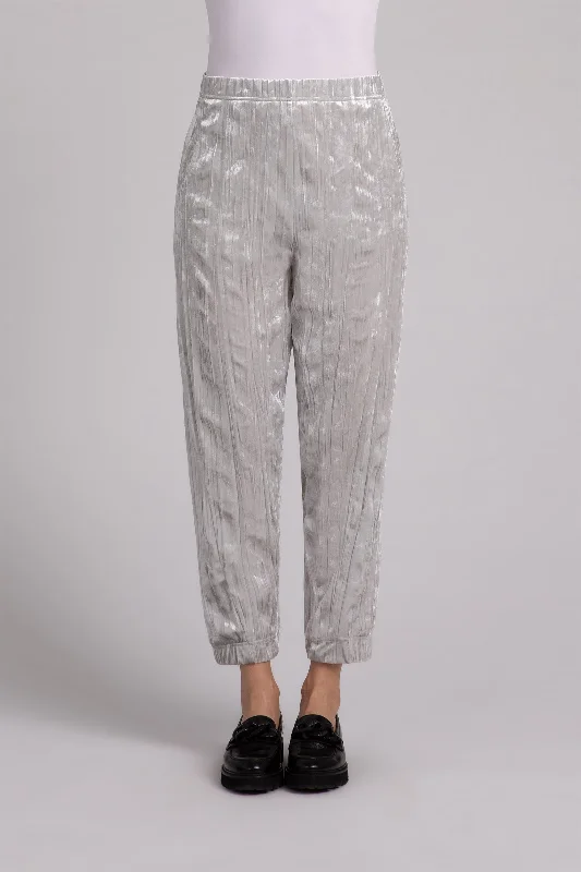 Weekend Discounts Worth Grabbing Crinkle Velvet Half Cuff Jogger Pant | Cashew