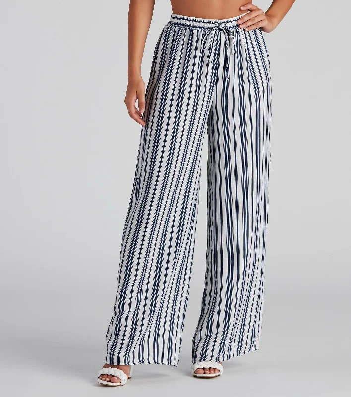 Online Exclusive Sunday's Match Striped Wide Leg Pants