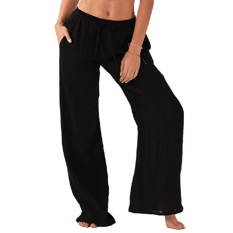 Weekend Extravaganza: Shop Now Black Cotton Cabana Pants