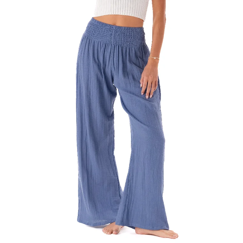 Weekend Discounts to Delight Periwinkle Wide Leg Cotton Pants