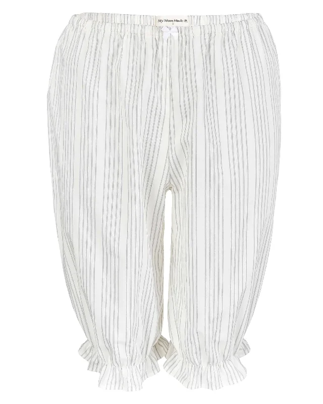 Savings Galore Capri Bloomer Pants - Chalk Stripe