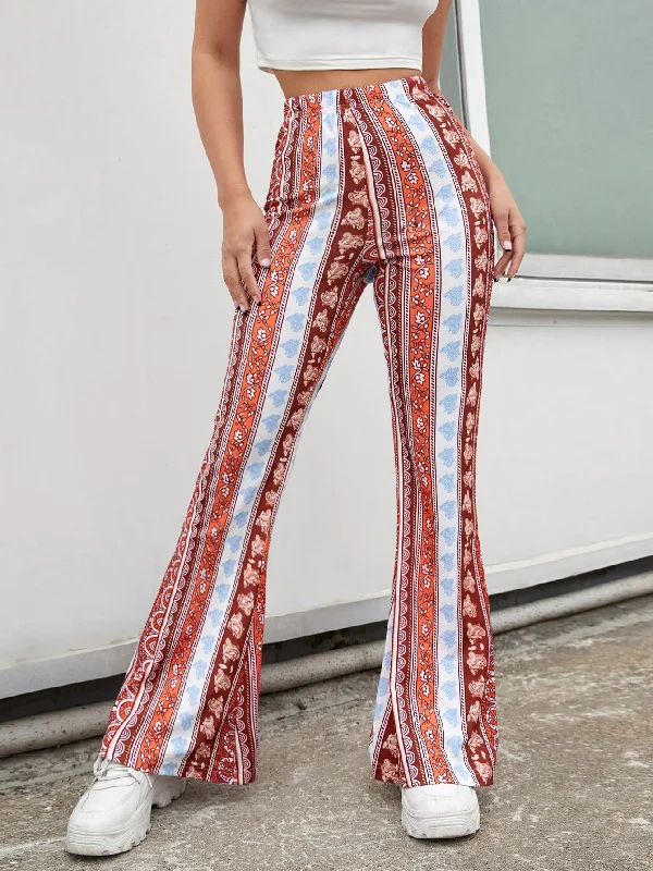 Daily Special Boho Floral High Waist Long Women Pants