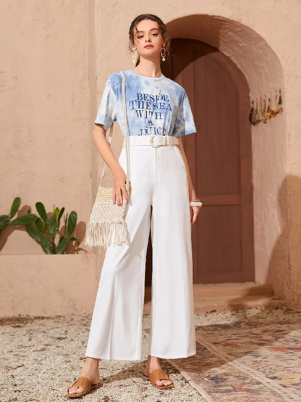 Don't Miss Casual Plain Zipper High Waist Long Women Pants