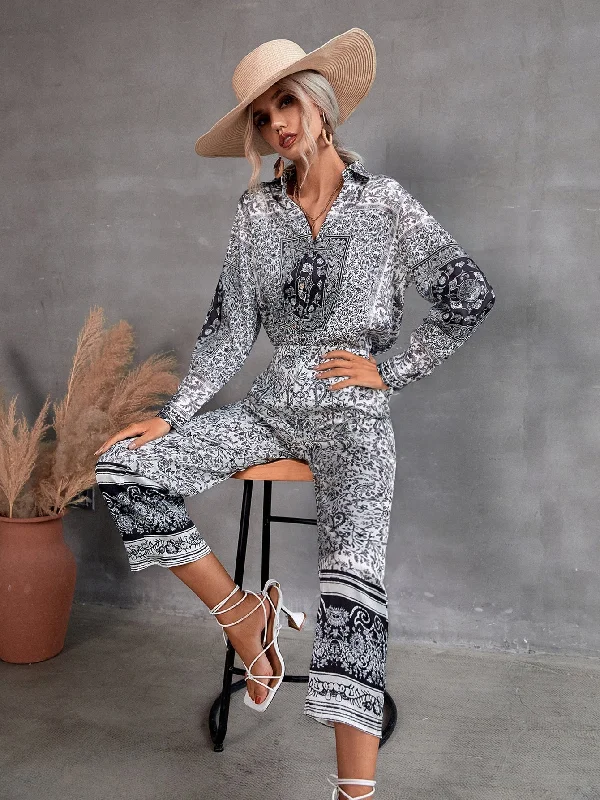 Fantastic Deals Boho Paisley Pocket High Waist Long Women Pants