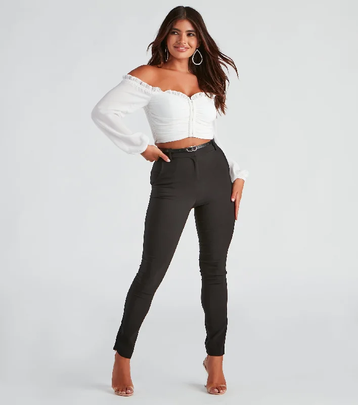 Weekend Specials Just for You Polished And Chic Belted Pants