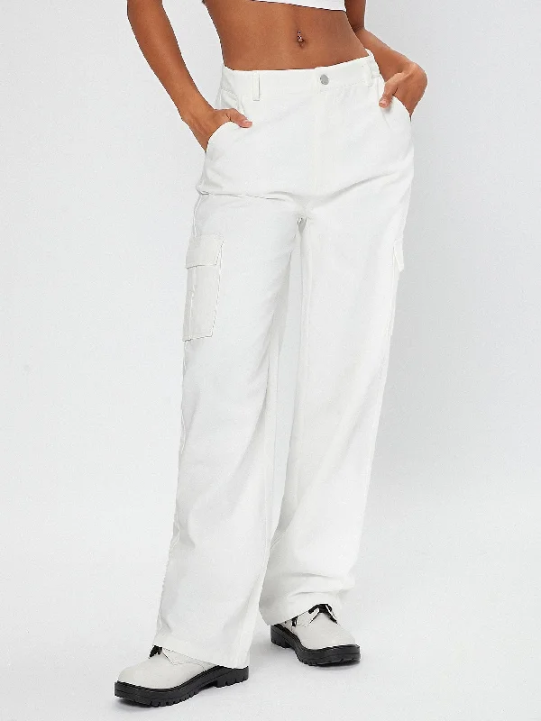 Special Buy Casual Plain Zipper Natural Long Women Pants