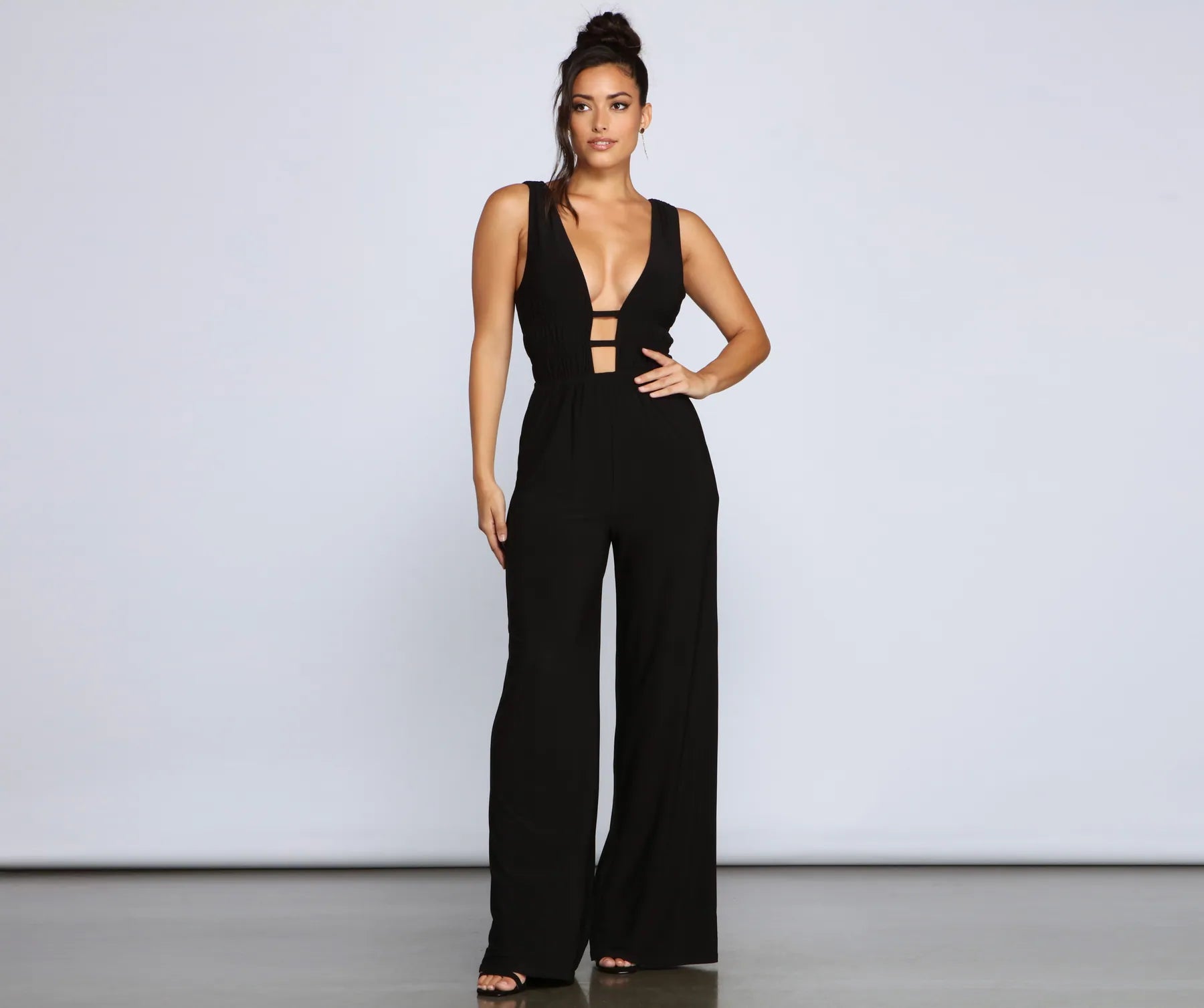 Shop and Save Chic Sultry Sleeveless Jumpsuit