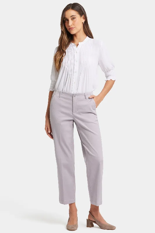 Daily Special Marilyn Straight Ankle Pants - Pearl Grey
