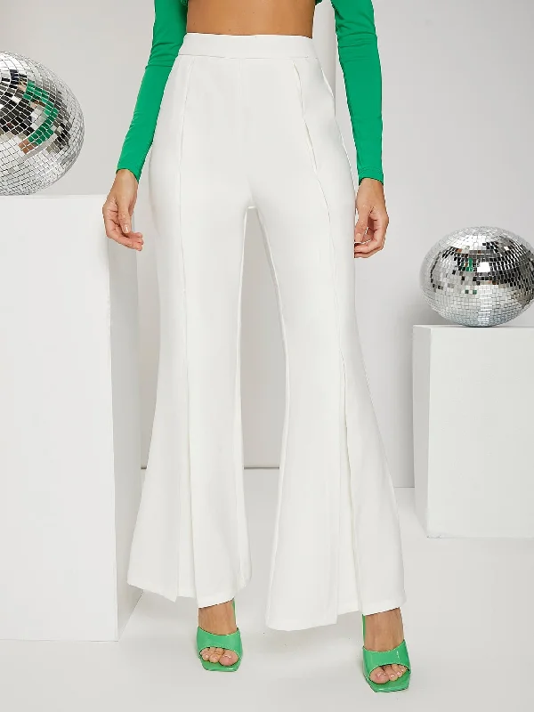 New Markdowns Elegant Plain Zipper High Waist Long Women Pants