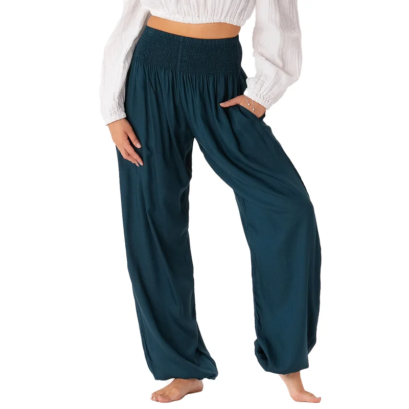 Hurry Up Deep Teal Harem Pants