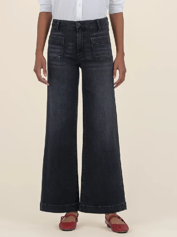 Weekend Offers That Amaze Kut Meg High Rise Wide Leg w/Patch