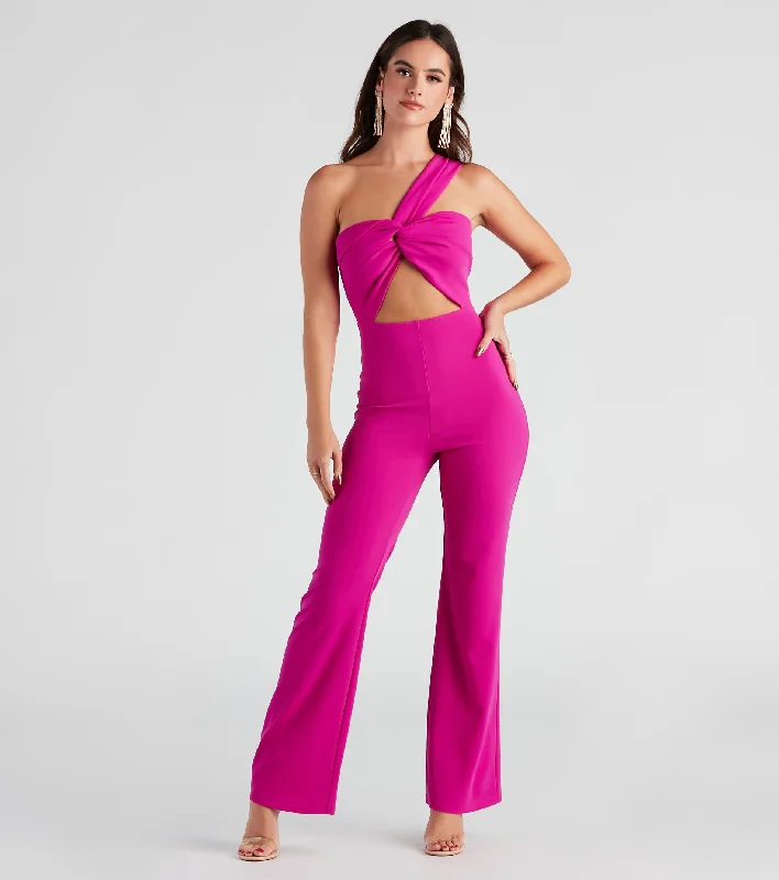 Super Deal Enticing Beauty Cutout Jumpsuit