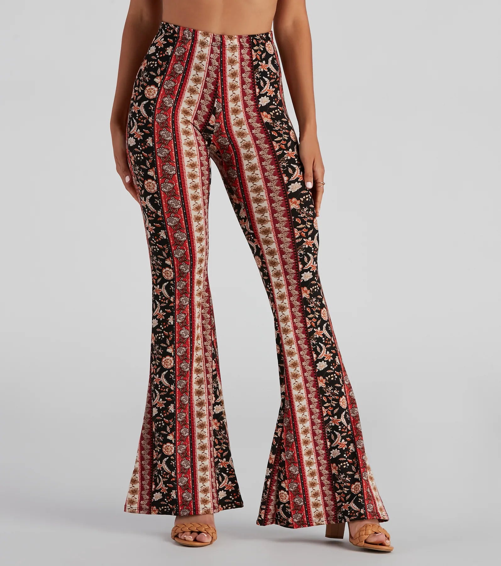 Markdown Madness Boho Moment Floral Flare Pants