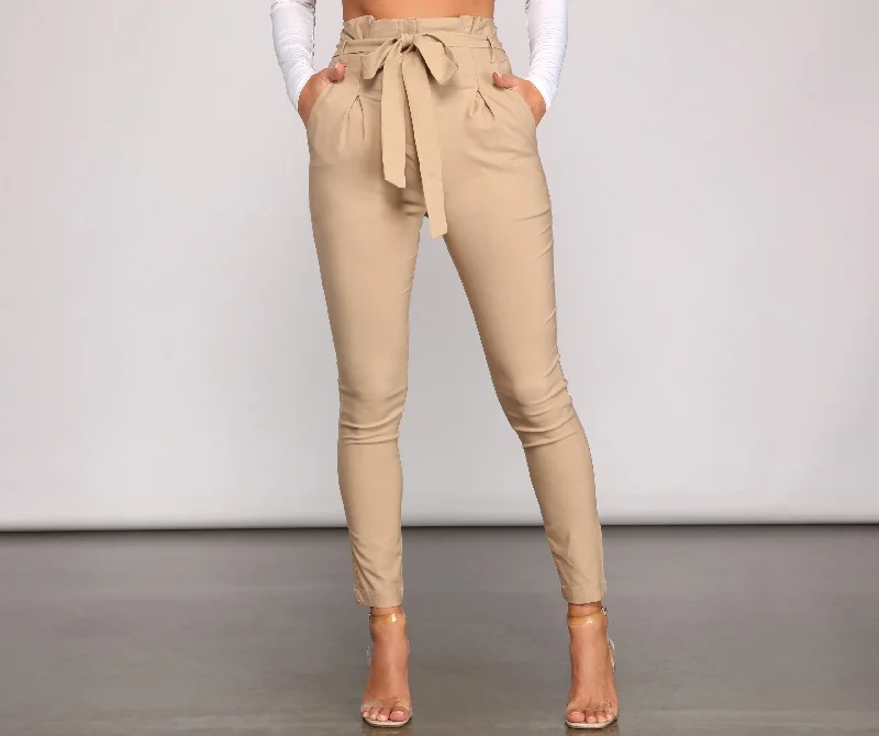 Savings Spectacular Elevated And Chic Paper Bag Pants