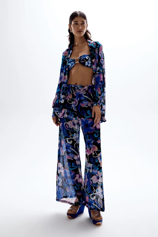 Buy Today Mission Shirred Pants Hibiscus Blue