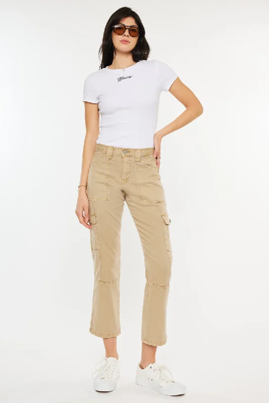 Stock Clearance Lavinia High Rise Slim Straight Leg Cargo Pants